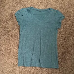 Teal V-Neck Women's Top